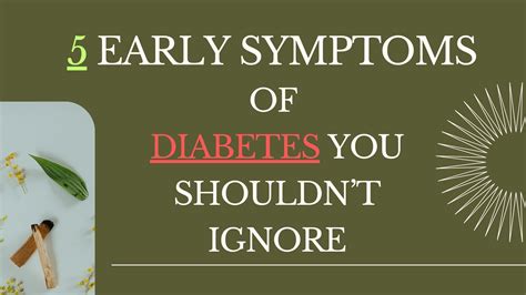 5 Early Symptoms Of Diabetes You Shouldn’t Ignore - Health - Nigeria