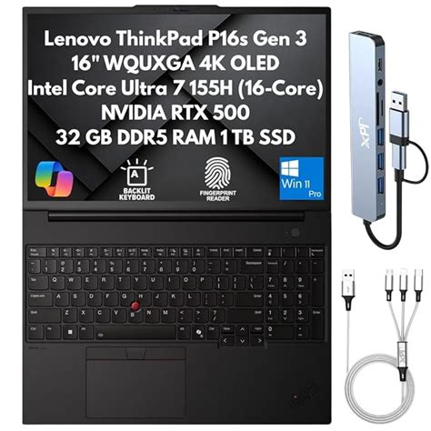 Lenovo ThinkPad P16s Gen 3 Mobile Workstation Laptop 2025, 16" WQUXGA ...