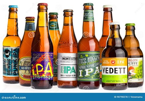 Collection of Indian Pale Ale Beers on White Editorial Stock Photo ...