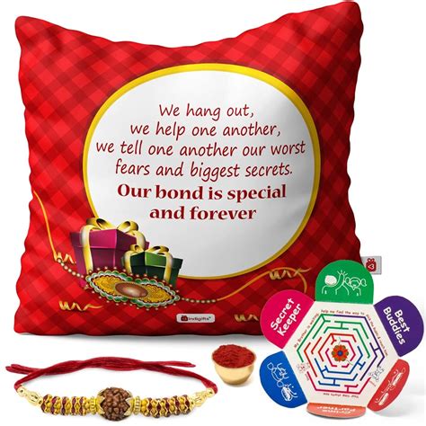 Buy Indigifts Special Forever Bond Quote Printed Cushion Cover 12"X12 ...