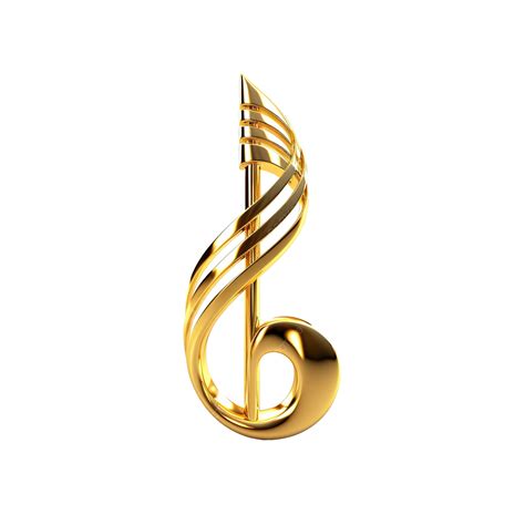 3d Gold Music Note Png, 3d, 3d Render, Stone Texture PNG Transparent ...