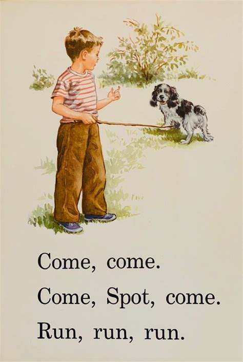 Dick and Spot From Dick and Jane Books Poster - Etsy