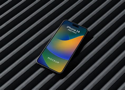 Free Perspective View iPhone 14 Pro Max Mockup PSD - Good Mockups