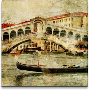 EurekaDesigns Poster Rialto Bridge Painting Paper Print - Places ...