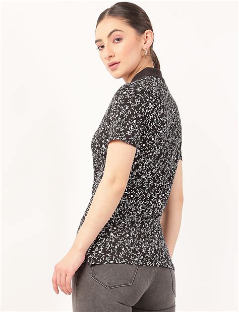 Buy Pure Cotton Printed Collar Neck T-Shirt at Marks & Spencer
