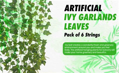 Buy Vemonio Artificial Ivy Garlands Leaves Greenery Hanging Vine ...