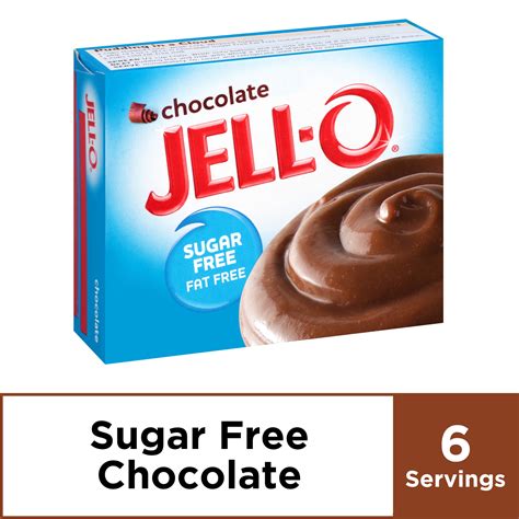 Jell-O Sugar Free Chocolate Instant Pudding Mix, 2.1 oz Box - Walmart ...
