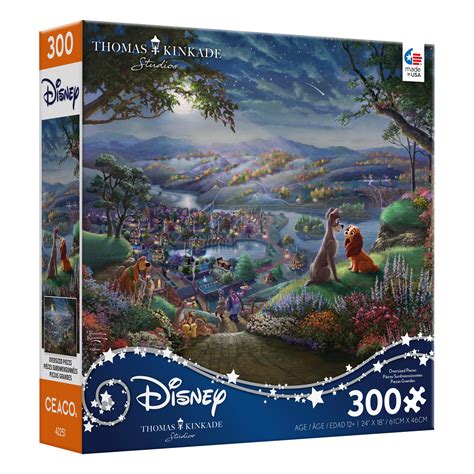 Ceaco - Thomas Kinkade - Disney - Lady and the Tramp Falling in Love ...