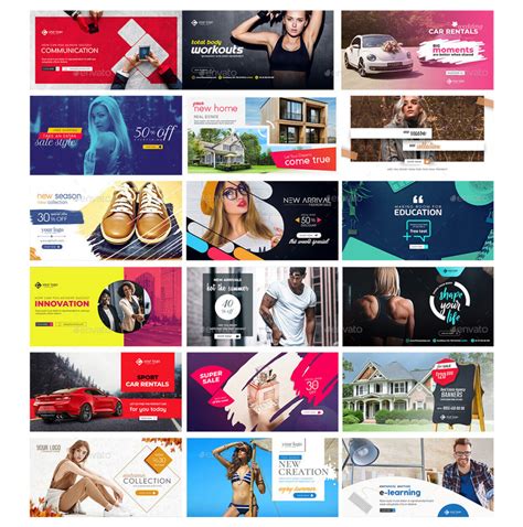 144 Multipurpose Facebook Banner Templates PSD Bundle - Design Template ...