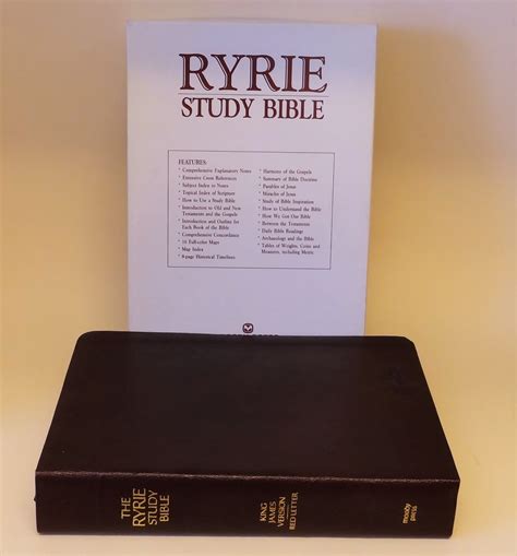 HEIRLOOM BIBLE Ryrie Study Bible King James Text Dk. Red | Etsy