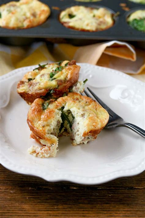 Spinach Sausage Egg Muffins - Wanderlust and Wellness