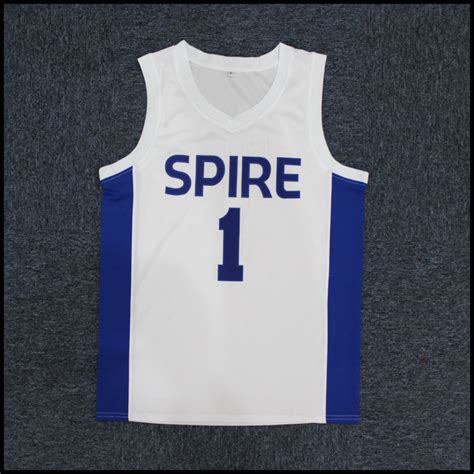 Custom Lamelo Ball #1 Spire Academy Basketball Jerseys Stitched White ...