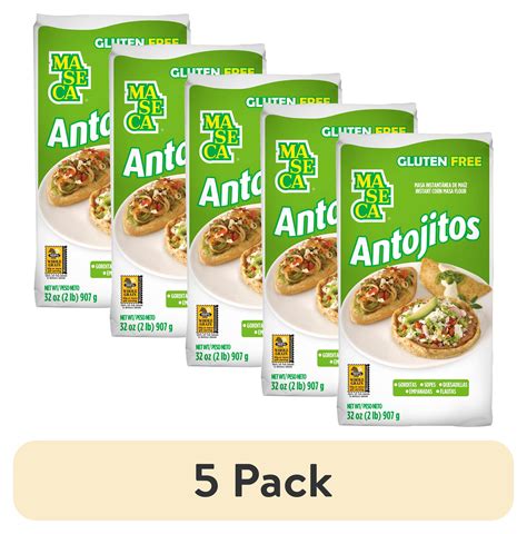 (5 pack) MASECA Antojitos Instant Corn Masa Flour 2 Lb Bag - Walmart.com