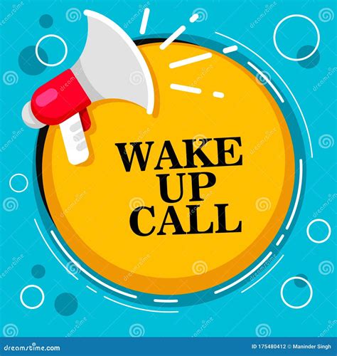 Wake Up Call - Megaphone and Text. Stock Illustration - Illustration of ...