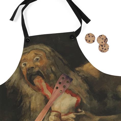 Titan Cronus Eating His Son, Cookout Apron, Vintage, Antique Painting, Francisco Goya, 1819