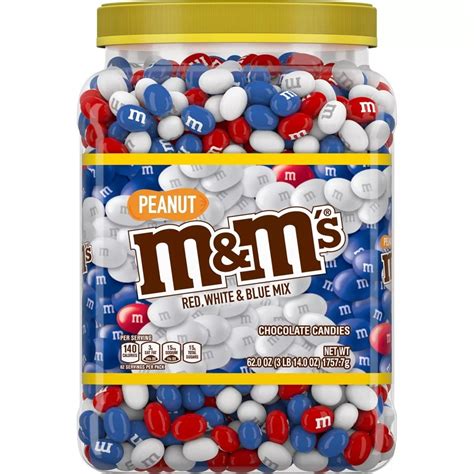 M&M'S Red, White & Blue Patriotic Peanut Chocolate Candy Limited ...