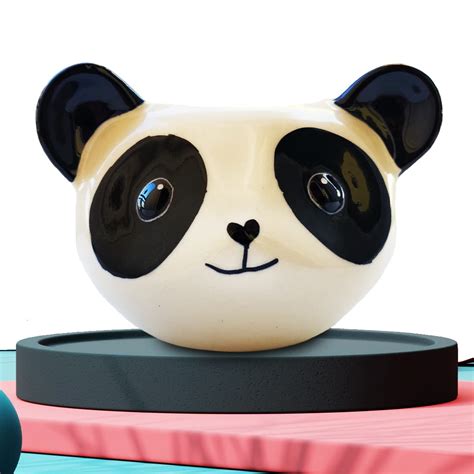 PreAura Panda Shape Ceramic Pot | Cute Panda Shape Succulent Ceramic ...