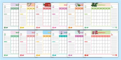Monthly Planner Sheet | Twinkl (teacher made) - Twinkl