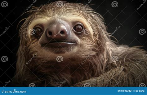 A Beautiful Photograph of the Pygmy Three-toed Sloth Stock Illustration ...