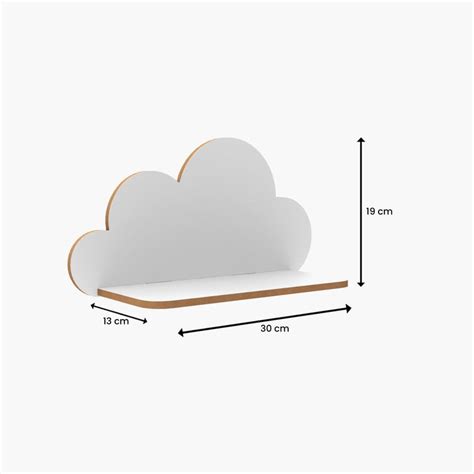 Buy HOME SPARKLE Set of 4 Cloud Floating Wall Shelves - White from Home ...