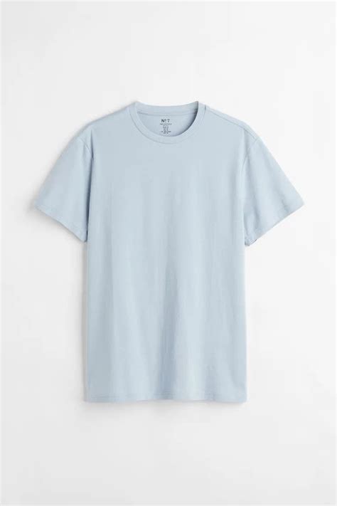 Regular Fit Round-neck T-shirt-Light blue-0685816133 – Discount Store