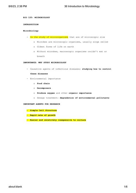 SOLUTION: 36 introduction to microbiology cell biology bio 86 2021 2022 ...