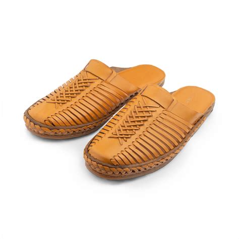 CSK Yellow Kolhapuri Shoes (Bantu) for Men - Genuine Leather