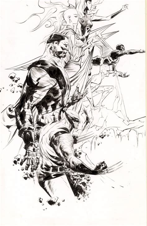 Jae Lee X-men Team Commission, in Mark Hay's Personal Collection Comic ...