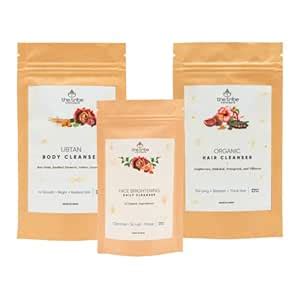 The Tribe Concept Top-To-Toe Cleansers Kit, 3 Ayurvedic Cleansers for ...