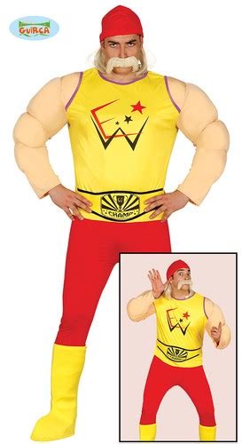 Fiestas Guirca Men's 80s Retro Wrestler Costume - Authentic 1980s India ...