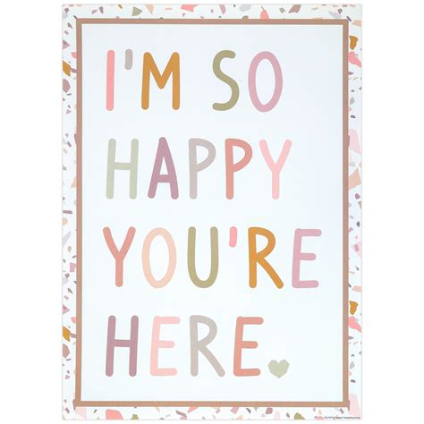 Teacher Created Resources, So Happy You're Here Poster, 19 x 13 3/8 ...