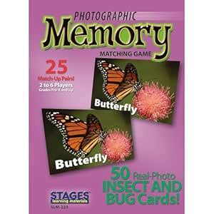 Buy Stages Learning Materials Picture Memory Insects and Bugs Card Game ...