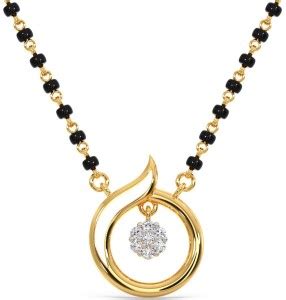 Candere by Kalyan Jewellers CZ Mangalsutra pendant with chain 18kt ...