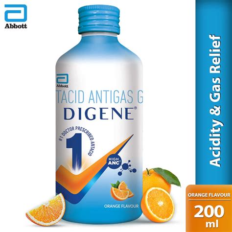 DIGENE GEL ACIDITY & GAS RELIEF - 200ML ORANGE FLAVOUR: Price, Uses ...