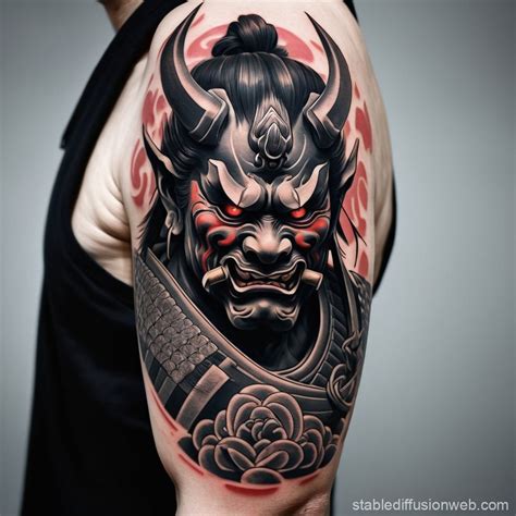 Oni Mask Tattoo
