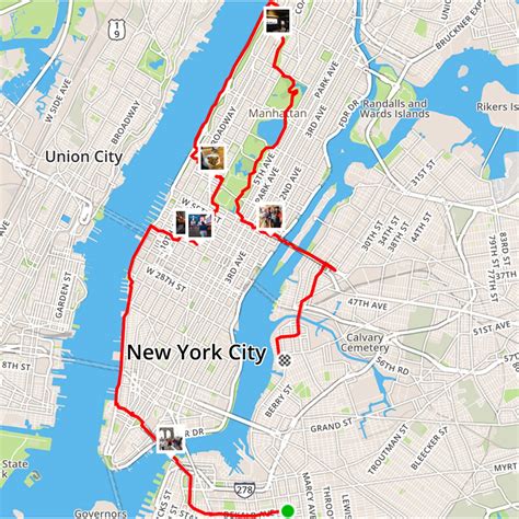 New York Marathon Map 2022