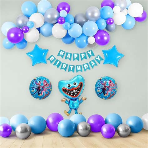 Huggy Wuggy Theme Birthday Decoration-68pcs