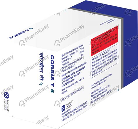 Buy Corbis T 5/40mg Strip Of 10 Tablets Online at Flat 15% OFF | PharmEasy
