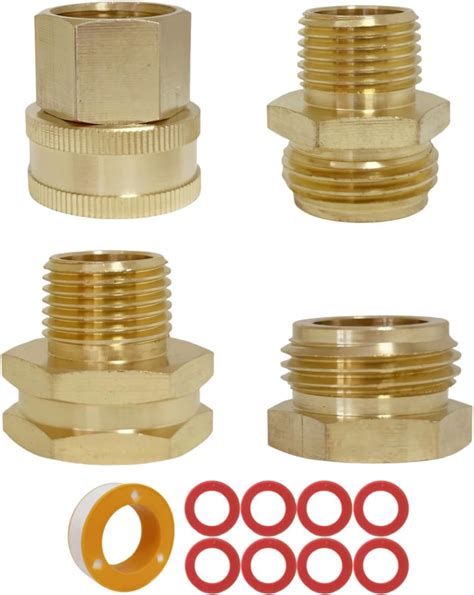 Amazon.com: MAFERLIY 4 PCS Commonly Used Brass Garden Hose Connectors ...