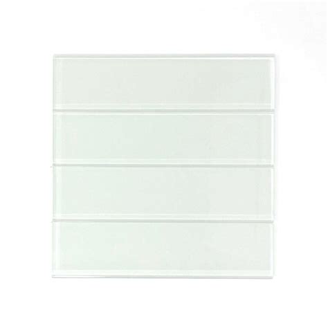 2x8 White Glass Subway Tile - Rainbow Series