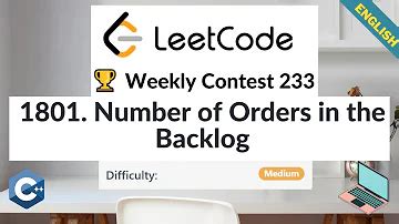 1801. Number of Orders in the Backlog - Video Solution | FleetCode ...