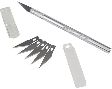 Mcare Detail Pen Knife with 5 Interchangeable Blades. Sharp Pen Cutter ...