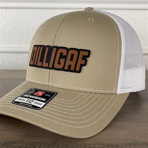 DILLIGAF Do I Look Like I Give A F Leather Patch Hat Khaki - VividEditions