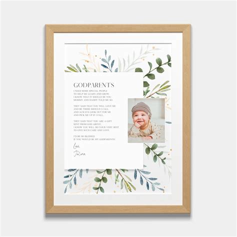 Godparents Proposal Poem, Printable Image, Canva Template - Etsy