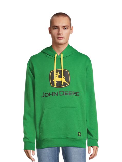 John Deere Men's Graphic Logo Fleece Hoodie, Super Comfortable, Sizes S ...