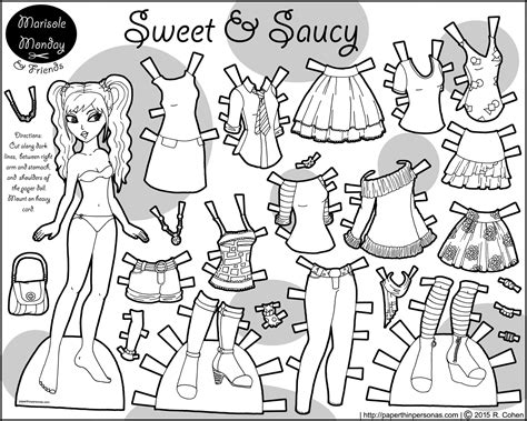 Printable Paper Doll Coloring Pages