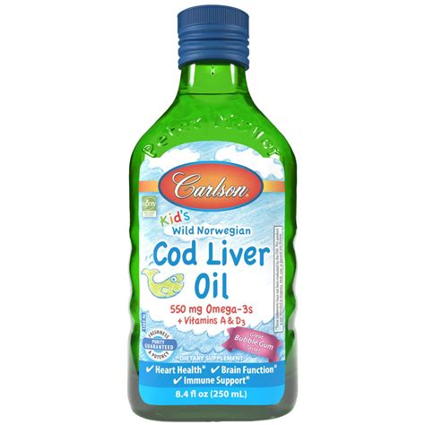 Carlson Norwegian Cod Liver Oil (TG) For Kids, 250ml