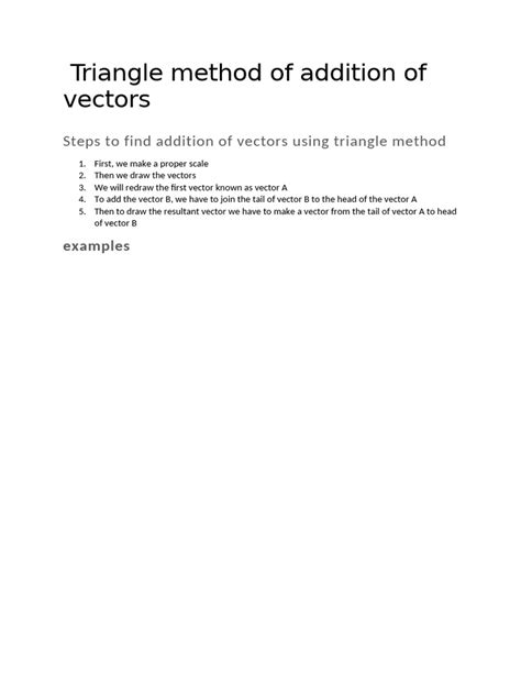 Image result for Vector Addition Triangle Method