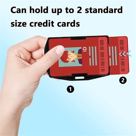 Buy 5 Pack ID Badge Holder Hard Plastic,Black Badge Holders Double ...