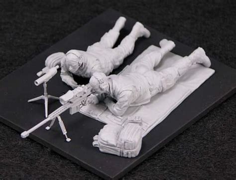 Buy 1:35 WWII US Sniper Team Soldiers High Quality Resin Kit 2 Figures ...